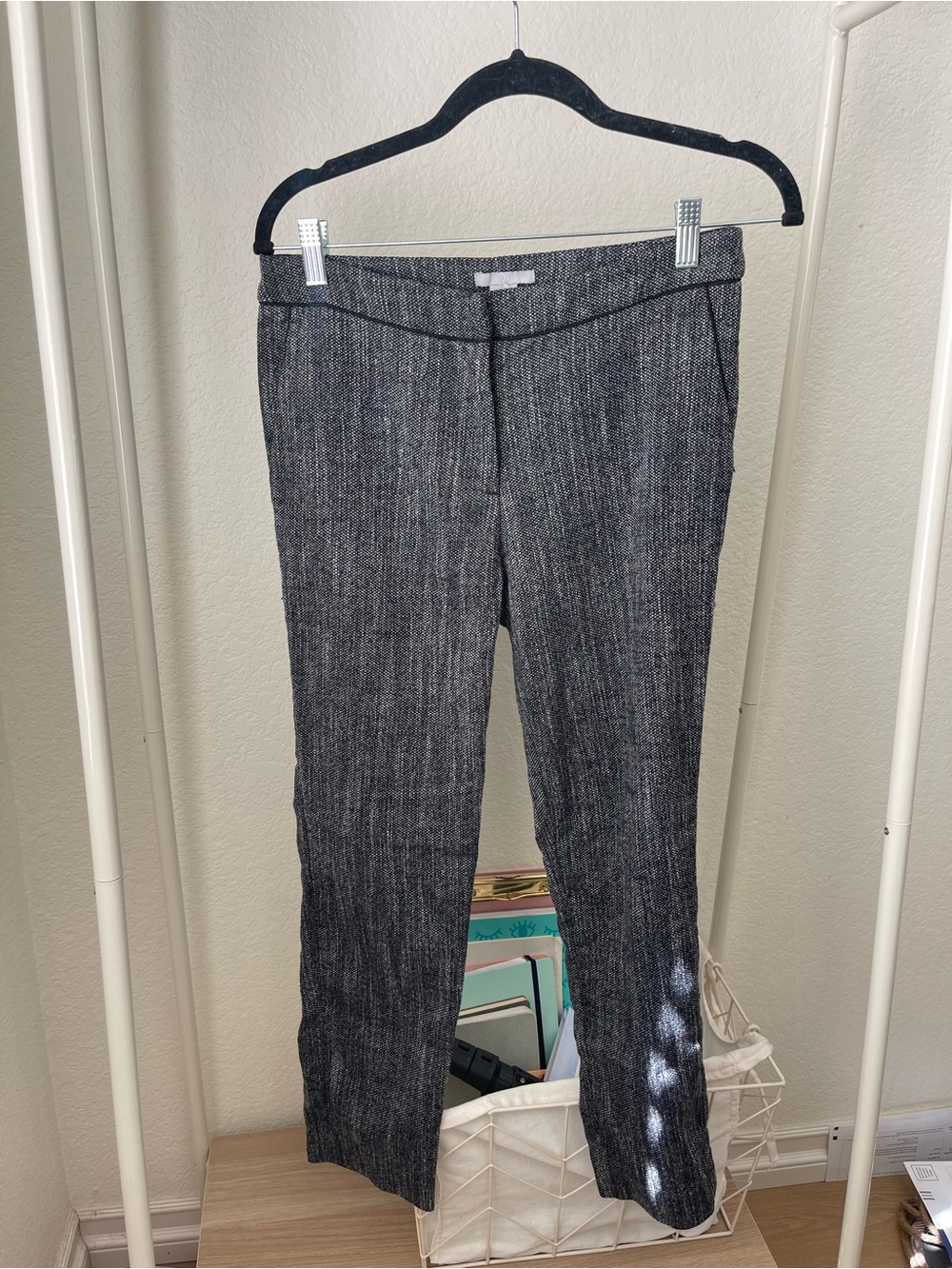 H&M Tweed Black Cropped Pants Size 6